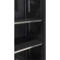 Hi-Boy Storage Cabinet, Steel, 4 Shelves, 72" H x 36" W x 18" D, Black Stor-it Systems