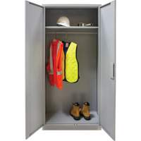 Wardrobe Storage Cabinet, Steel, 36" W x 18" D x 72" H, Grey Stor-it Systems