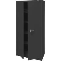 Armoire d'entreposage, Acier, 4 Tablettes, 66" h x 30" la x 15" P, Noir Stor-it Systems