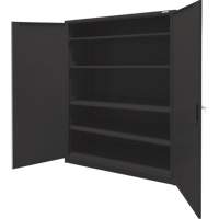 Armoire d'entreposage, Acier, 4 Tablettes, 78" h x 48" la x 24" P, Noir Stor-it Systems