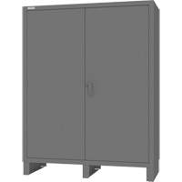 Cabinet with Hanging Bar & Standard Recessed Doors, Steel, 78" H x 60" W x 24" D, Grey Stor-it Systems