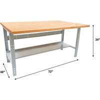 &eacute;tabli modulaire industriel, Cap 1000 lb, 72" la x 48" p Stor-it Systems