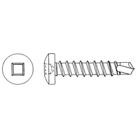 Self Drill Pan Head Screws, #8 x 1" L, Zinc Plated Stor-it Systems
