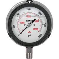 Pressure Gauge, 4-1/2" , 0 - 3000 psi, Bottom Mount, Liquid Filled Analogue IA367 | Stor-it Systems