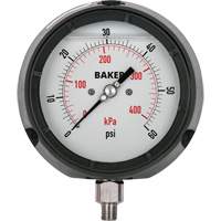 Pressure Gauge, 4-1/2" , 30" 0 Hg Vac., Bottom Mount, Liquid Filled Analogue IA354 | Stor-it Systems