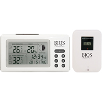 Indoor/Outdoor Thermometers With Clock, Contact, Digital, 32 to 122°F (0 to 50°C) Stor-it Systems