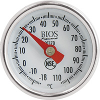 1" Dial Thermometer Celsius Only with Calibration Sleeve, Contact, Analogue, 0.4-230°F (-18-110°C) IC665 | Stor-it Systems