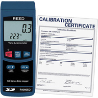 Thermo-an&eacute;mom&egrave;tre avec certificat de calibration, Enregistrement des donn&eacute;es, Gamme de v&eacute;locit&eacute; d'air de 0,4 - 30 m/sec Stor-it Systems