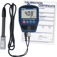 pH/mV-m&egrave;tre avec temp&eacute;rature, comprend un certificat de calibration Stor-it Systems