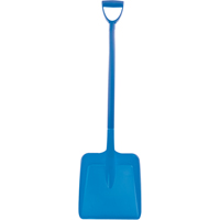 One Piece Food Processing Shovel, 13" x 12" Blade, 54" Length, Plastic, Blue JB860 | Stor-it Systems