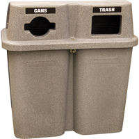 Recycling Containers Bullseye, Curbside, Plastic, 2 x 22 US gal. Stor-it Systems