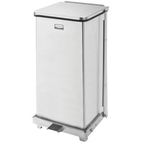 Defenders&reg; Square Step Can with Liner, Stainless Steel, 6.5 US gal. Capacity Stor-it Systems