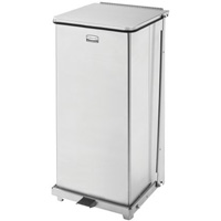 Defenders&reg; Square Step Can with Liner, Stainless Steel, 13 US gal. Capacity Stor-it Systems