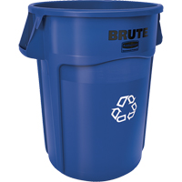 BRUTE&reg; Round Recycling Containers, Bulk, Plastic, 44 US gal. Stor-it Systems