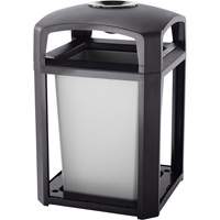 Cendrier et corbeille pour d&eacute;chets de s&eacute;rie Landmark, Plastique, Capacit&eacute; 35 gal. US, Hauteur 40" Stor-it Systems