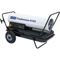 Tradesman<sup>®</sup> Forced Air Heater, Fan, Kerosene, 125,000 BTU/H JG958 | Stor-it Systems