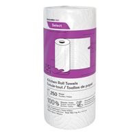 Pro Select™ Kitchen Towel Roll, 2 Ply, 250 Sheets/Roll, 8" W, 11" L x JI385 | Stor-it Systems