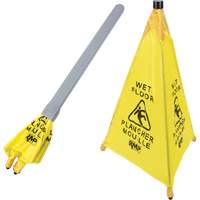 "Wet Floor" Pop-Up Safety Cone, Bilingual with Pictogram Stor-it Systems