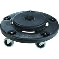 Brute<sup>®</sup> Quiet Dolly, Polyethylene, Black, Fits: 26-1/2" Dia. JK669 | Stor-it Systems