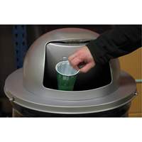 Drum Waste Disposal Top, Dome Lid, Metal, Fits Container Size: 23-1/2" Dia. Stor-it Systems
