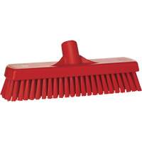 Brosse &agrave; r&eacute;curer pour planchers et murs, Crins Ferme, 12", Polyester, Rouge Stor-it Systems