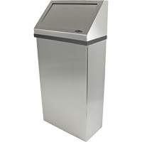 Wall Mounted Waste Receptacle, Stainless Steel, 13.2 US gal. JL205 | Stor-it Systems