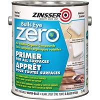 Bulls Eye Zero Low VOC Primer, 3.78 L, Gallon, Tintable White Stor-it Systems