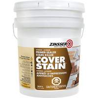 Scellant d'appr&ecirc;t &agrave; base d'huile Cover Stain, 18,9 L, Seau, Blanc Stor-it Systems