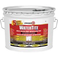 Watertite<sup>®</sup> Mold & Mildew-Proof™ Waterproofing Paint, White, Eggshell, 11.34 L, Pail JL334 | Stor-it Systems