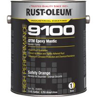 Base de mastic &eacute;poxy DTM du syst&egrave;me 9100, Orange s&eacute;curit&eacute;, Gallon Stor-it Systems