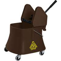 Champ™ Bucket & Wringer Combo, Down Press, 10 US Gal.(40 Quart), Brown JL794 | Stor-it Systems