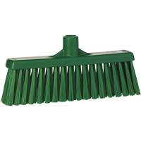 Upright Broom Head, Medium Bristles, 12", Polyester, Green Stor-it Systems
