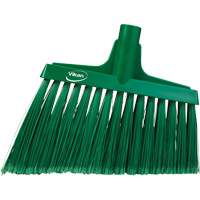 Angled Broom Head, Split Bristles, 11-1/2", Polyester, Green Stor-it Systems