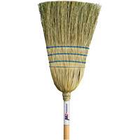 Heavy-Duty Corn Broom, 3-String, Wood Handle Stor-it Systems