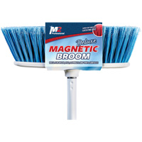 Flat Magnetic Indoor Broom with Handle, 48" Long Stor-it Systems
