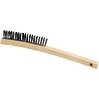 Scratch Brush, Steel, 3 x 19 Wire Rows, 13-3/4" Long Stor-it Systems