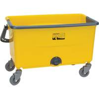 Microfibre Mop Bucket & Wringer, Strainer, 11 US Gal. (44 Quart), Yellow JN501 | Stor-it Systems