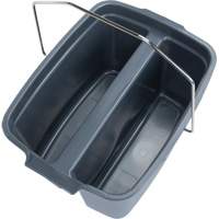 Dual Compartment Bucket, 4.75 US Gal. (19 qt.) Capacity, Grey JN504 | Stor-it Systems