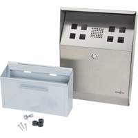 Cendrier, Montage mural, Acier inoxydable, Capacit&eacute; 1.6 Litres, Hauteur 13-4/5" Stor-it Systems