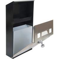 Cendrier, Montage mural, Acier inoxydable, Capacit&eacute; 1 Litre, Hauteur 11-4/5" Stor-it Systems