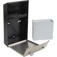 Cendrier, Montage mural, Acier inoxydable, Capacit&eacute; 1 Litre, Hauteur 11-4/5" Stor-it Systems