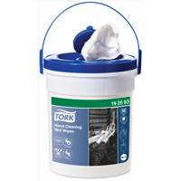 Hand Cleaning Wet Wipe Bucket, 58 Wipes, 10-3/5" x 10-3/5" JN624 | Stor-it Systems