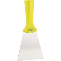 Handle-Mounted Stainless Steel Scraper, Yellow, 4" W x 8" L JO624 | Stor-it Systems