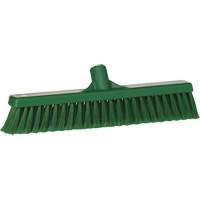 Fine Particle Push Broom, Fine/Split Bristles, 16-1/4", Polypropylene, Green Stor-it Systems