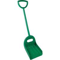 Pelle large &agrave; double prise, Lame 14" x 18", Longueur de 47-1/2", Plastique, Vert Stor-it Systems