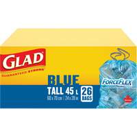 45L Recycling Bags, Regular, 24" W x 28" L, Blue Stor-it Systems