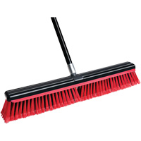 Squeegee Broom with Handle, 24", Medium, PVC Bristles Stor-it Systems