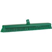 Heavy-Duty Push Broom, Fine/Stiff Bristles, 24", Green JQ212 | Stor-it Systems