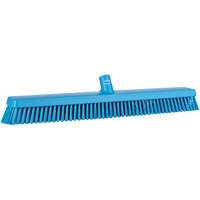 Heavy-Duty Push Broom, Fine/Stiff Bristles, 24", Blue JQ213 | Stor-it Systems