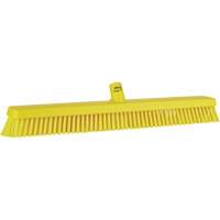 Heavy-Duty Push Broom, Fine/Stiff Bristles, 24", Yellow JQ216 | Stor-it Systems